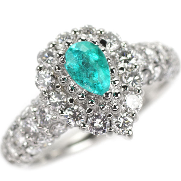 Pt900 パライバトルマリン ダイヤモンド リング 0.48ct D1.32ct