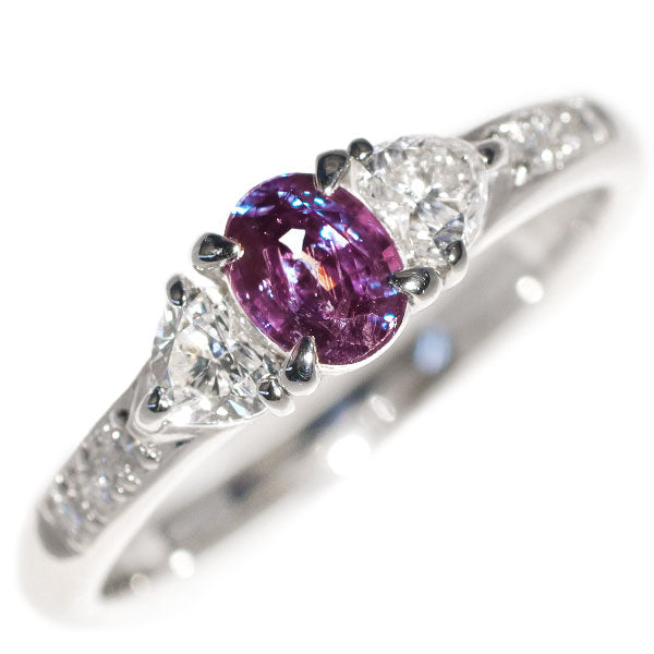 希少 Pt900 ブラジル産 アレキサンドライト ダイヤモンド リング 0.49ct D0.48ct