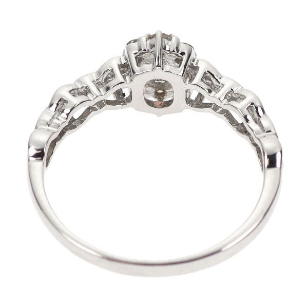 新品 Pt900 ヴェイリネナイト ダイヤモンド リング 0.12ct D0.25ct 【エスコレ】