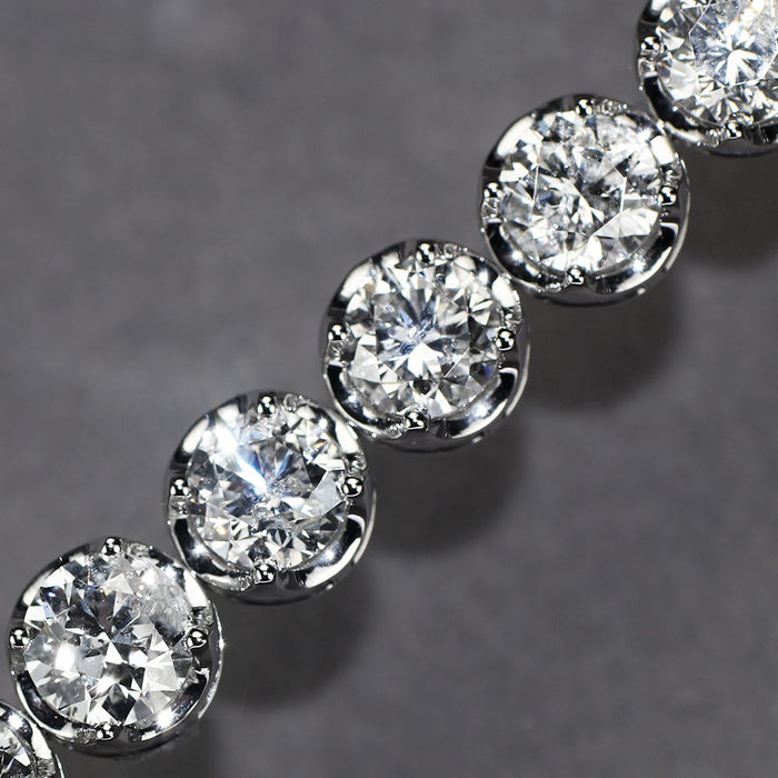 新品 K18WG ダイヤモンド ブレスレット D20.00ct テニス【エスコレ】