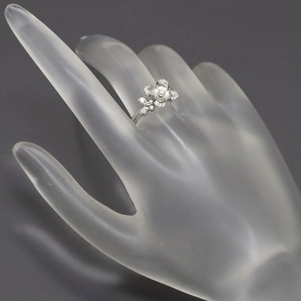モニッケンダム Pt900 ダイヤモンド リング 0.15ct フラワー 花 蝶