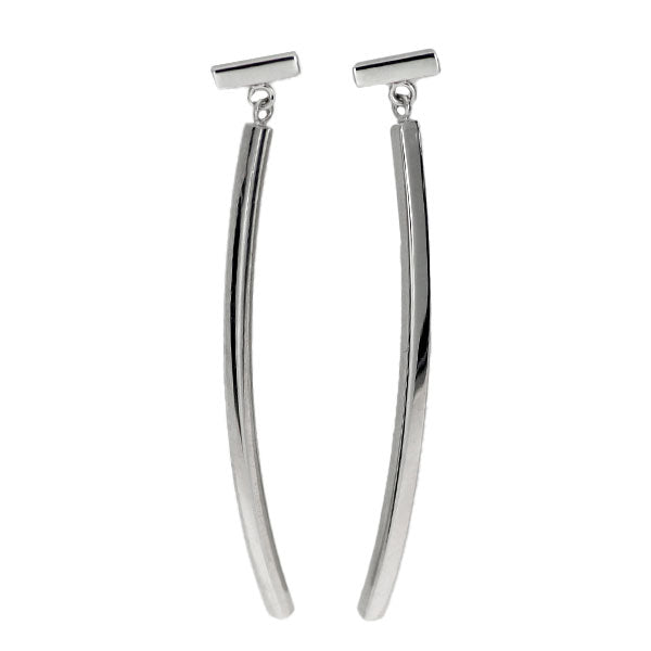 ティファニー K18WG ピアス Tワイヤー バー