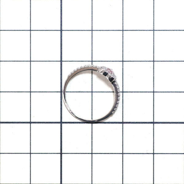 新品 Pt950 ハートシェイプ 天然ピンクダイヤモンド リング 0.098ct FP SI2 D0.18ct【エスコレ】
