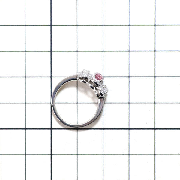 Pt950 非加熱 ピンク サファイア ダイヤモンド リング 0.559ct D0.62ct