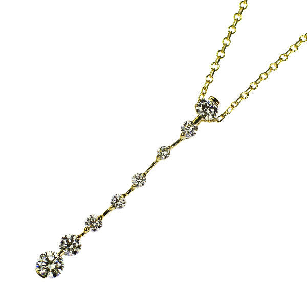 ポーラ K18YG ダイヤモンド ペンダントネックレス 0.80ct