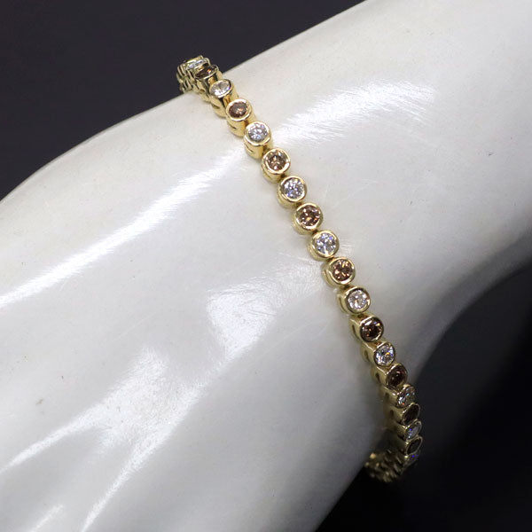 K18YG ダイヤモンド ブレスレット 4.00ct テニス