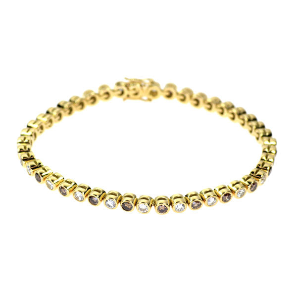 K18YG ダイヤモンド ブレスレット 4.00ct テニス