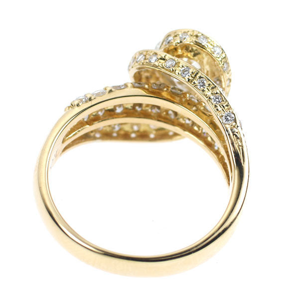 K18YG ペアシェイプ ダイヤモンド リング 1.002ct D0.96ct