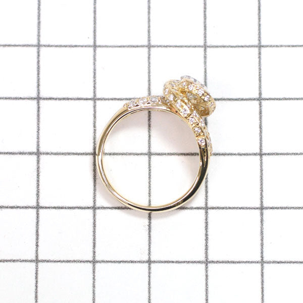 K18YG ペアシェイプ ダイヤモンド リング 1.002ct D0.96ct