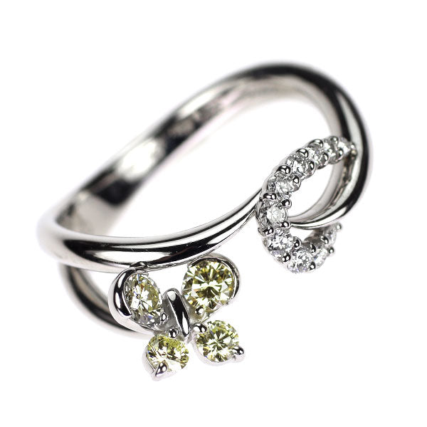小寺智子 Pt900 ダイヤモンド リング 0.43ct 蝶