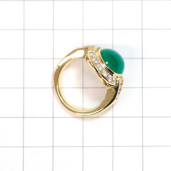K18YG エメラルド ダイヤモンド リング 4.33ct D1.33ct