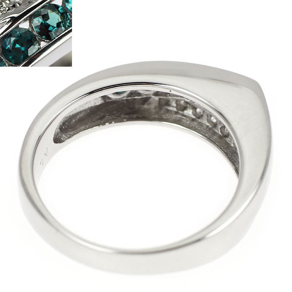 希少 Pt900 アレキサンドライト ダイヤモンド リング 0.34ct D0.10ct