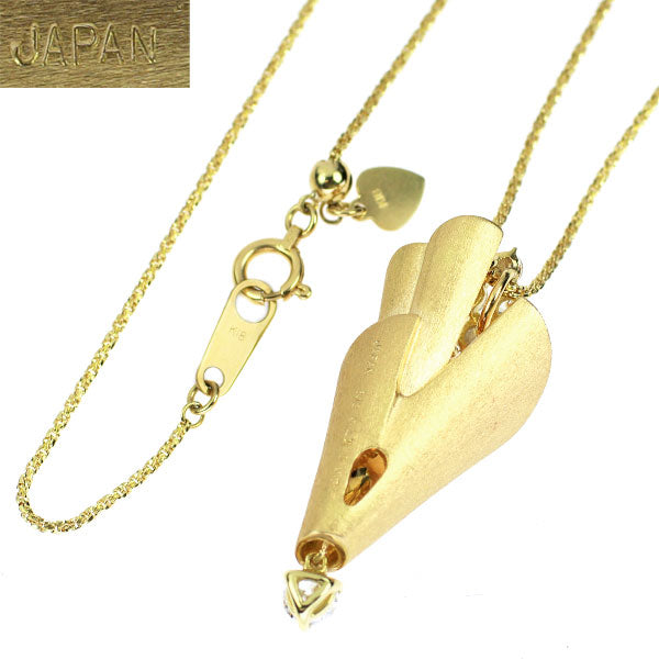 ラッセル K18YG ダイヤモンド ペンダントネックレス 0.23ct D0.53ct