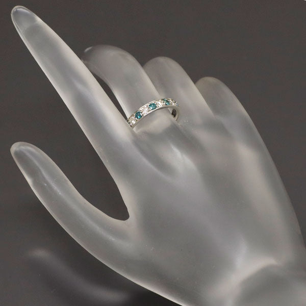 希少 Pt900 アレキサンドライト ダイヤモンド リング 0.30ct D0.20ct ハーフエタニティ