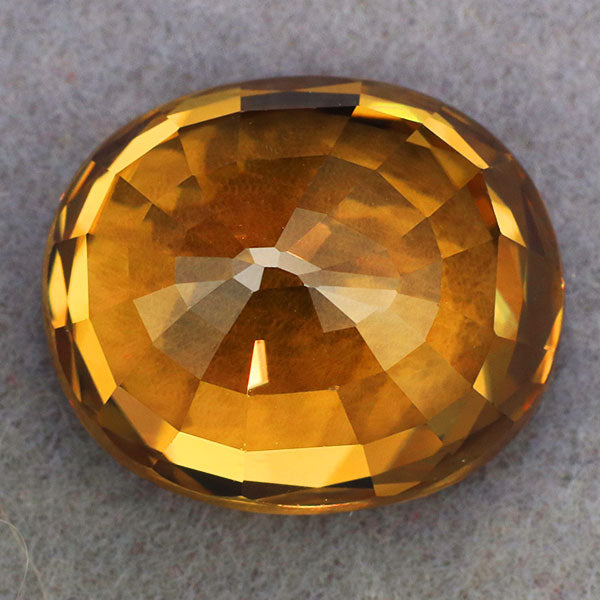 新品 ゴールデンカラージルコン ルース 13.357ct 希少石 レアストーン【エスコレ】