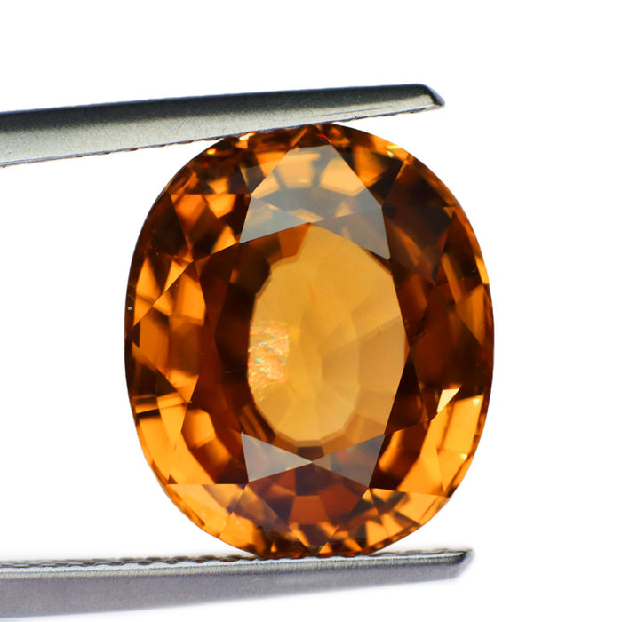 新品 ゴールデンカラージルコン ルース 13.357ct 希少石 レアストーン【エスコレ】