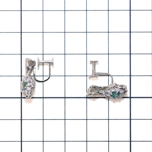希少 Pt900/Pt850 アレキサンドライト ダイヤモンド イヤリング 0.44ct D0.26ct