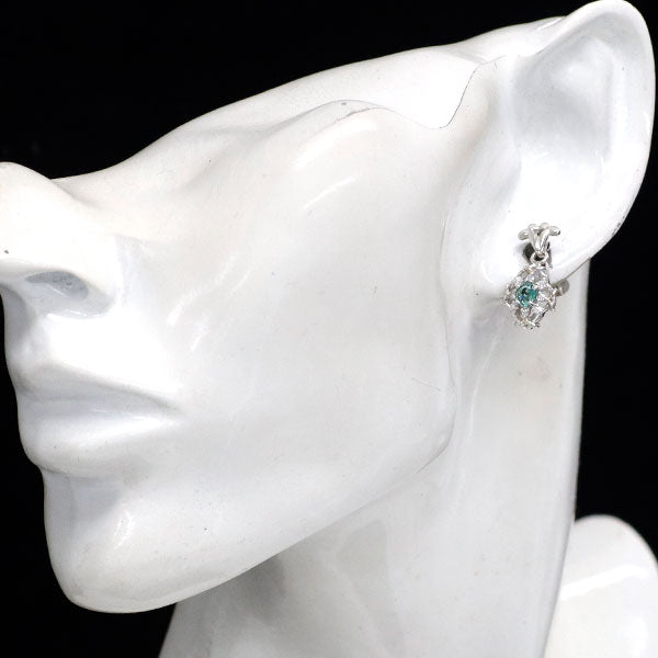 希少 Pt900/Pt850 アレキサンドライト ダイヤモンド イヤリング 0.44ct D0.26ct