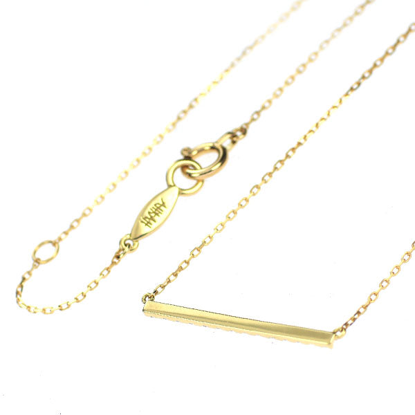 アーカー/ahkah K18YG ダイヤモンド ペンダントネックレス 0.09ct ティナ ショート