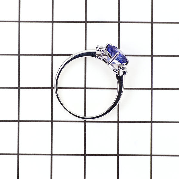 K18WG タンザナイト ダイヤモンド リング 1.00ct D0.04ct