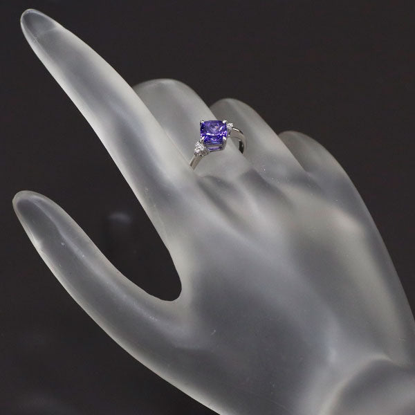 K18WG タンザナイト ダイヤモンド リング 1.00ct D0.04ct
