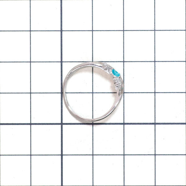 Pt900 ブラジル産 パライバトルマリン ダイヤモンド リング 0.09ct D0.07ct