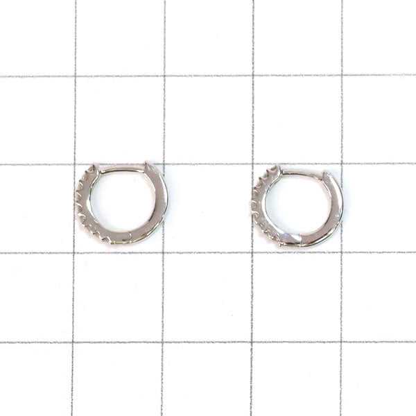 K18WG ダイヤモンド ピアス 0.08ct フープ — セルビーオンライン