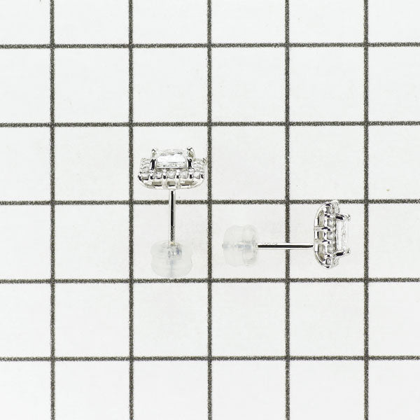新品 Pt900/ Pt950 プリンセスカット ダイヤモンド ピアス 0.936ct E/F VVS2/VS1 D0.44ct 【エスコレ】