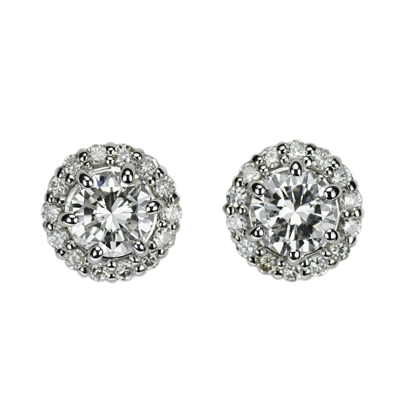 新品 Pt900/ Pt950 ダイヤモンド ピアス 0.837ct F/G SI2 G D0.24ct 【エスコレ】中ソ2枚