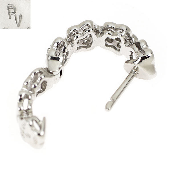ポンテヴェキオ K18WG ダイヤモンド ピアス 0.26ct 片方のみ フラワー