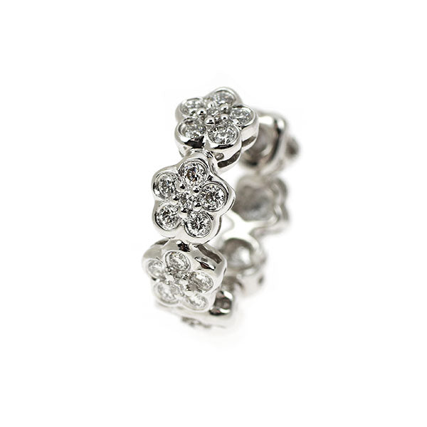 ポンテヴェキオ K18WG ダイヤモンド ピアス 0.26ct 片方のみ フラワー