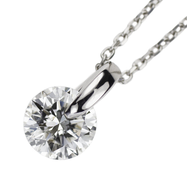 新品 Pt ダイヤモンド ペンダントネックレス 0.505ct H SI2 VG 一点留め【エスコレ】