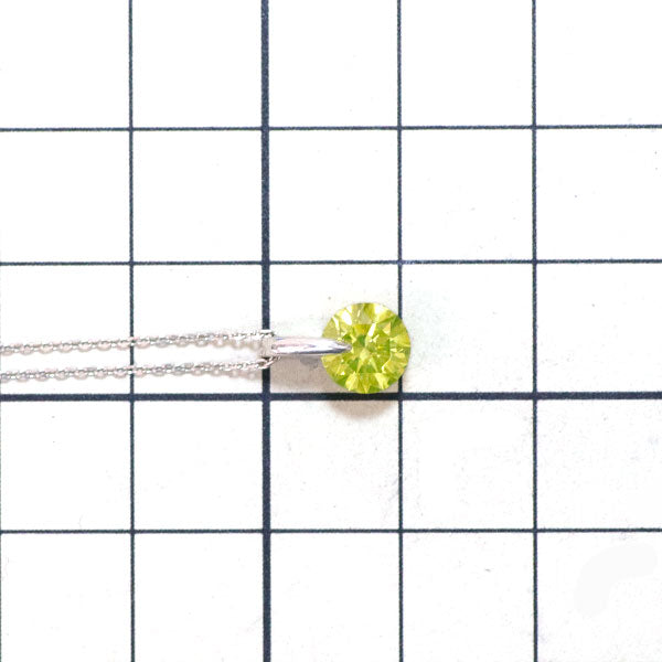 新品 希少 Pt950/ Pt850 エバーグリーン トリートアップルグリーンカラー ダイヤモンド ペンダントネックレス 1.166ct 【エスコレ】