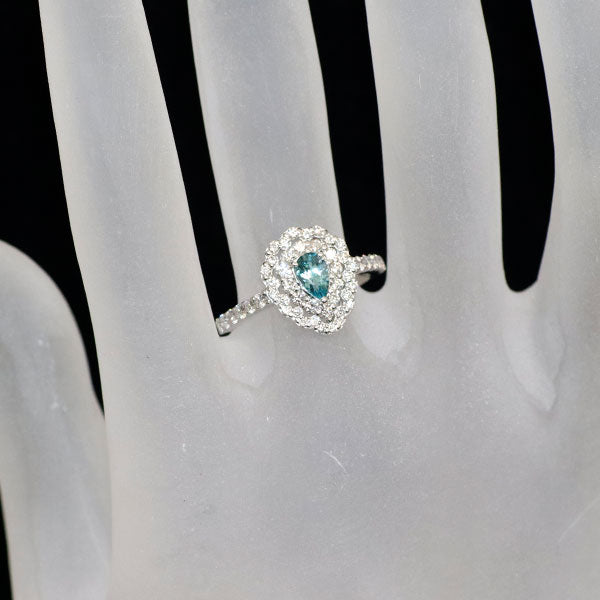 新品 Pt950 タンザニア産ラグーンカラーコーネルピン ダイヤモンド リング 0.301ct D0.56ct【エスコレ】希少宝石品質