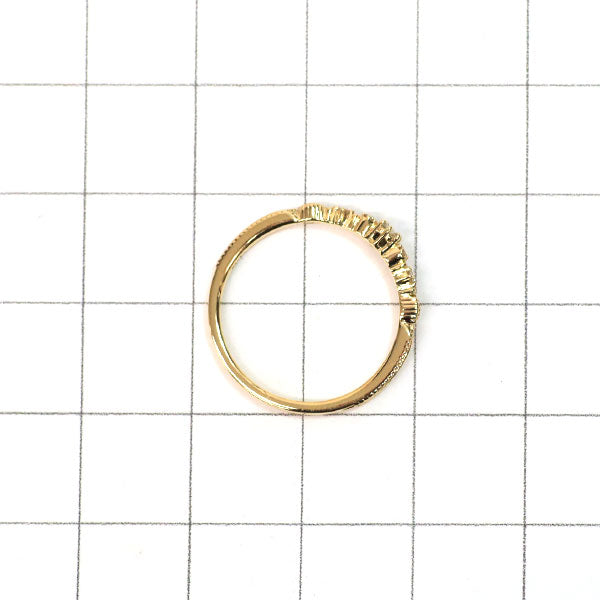 アガット K18YG ローズカット/ラウンドブリリアント ダイヤモンド リング 0.04ct