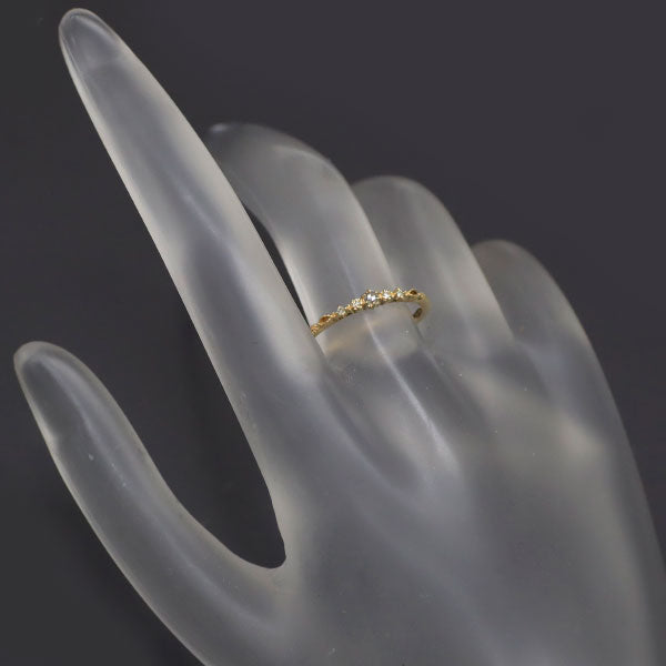 アガット K18YG ローズカット/ラウンドブリリアント ダイヤモンド リング 0.04ct