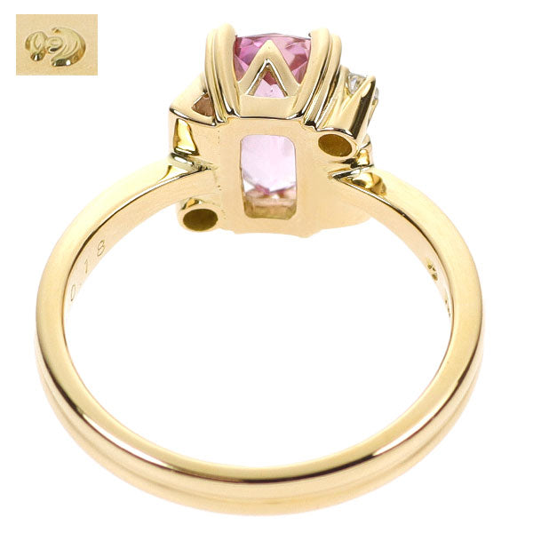 田崎真珠 K18YG インペリアルトパーズ ダイヤモンド リング 1.71ct D0.18ct