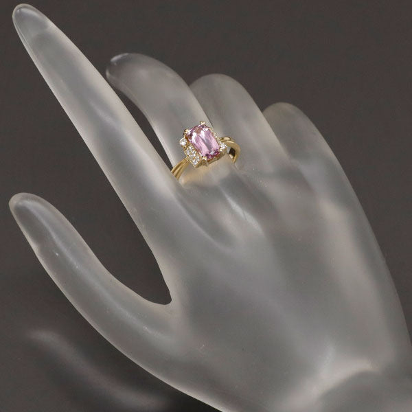 田崎真珠 K18YG インペリアルトパーズ ダイヤモンド リング 1.71ct D0.18ct