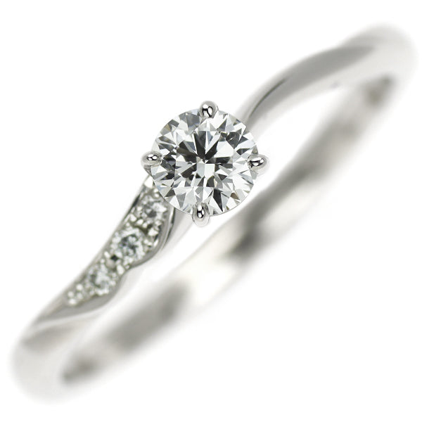 俄 Pt950 ダイヤモンド リング 0.226ct E VS2 3EXHC 唐花