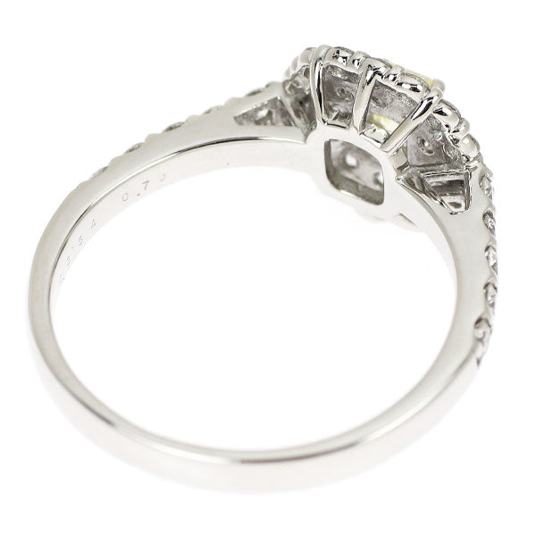 Pt950 ダイヤモンド リング 0.354ct FIY SI2 D0.70ct