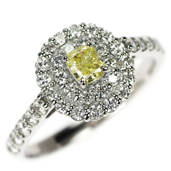 Pt950 ダイヤモンド リング 0.354ct FIY SI2 D0.70ct