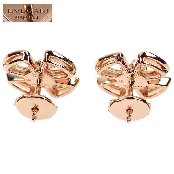 ブルガリ K18PG ダイヤモンド ピアス フィオレヴァー 《セルビー銀座店》【中古】