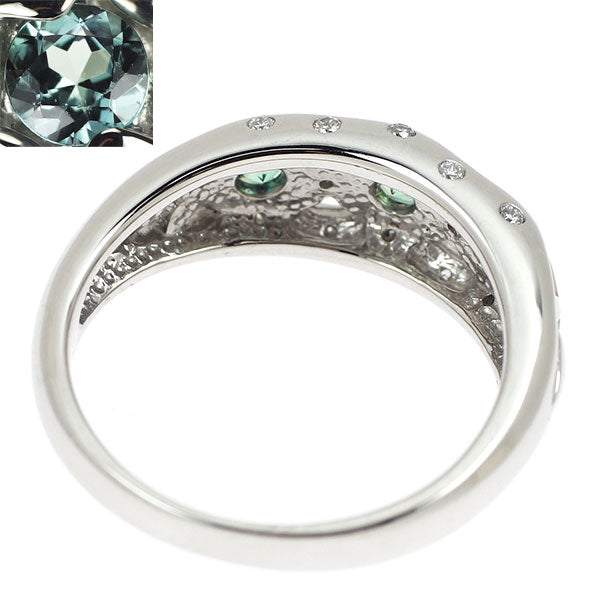 希少 Pt900 アレキサンドライト ダイヤモンド リング 0.35ct D0.10ct