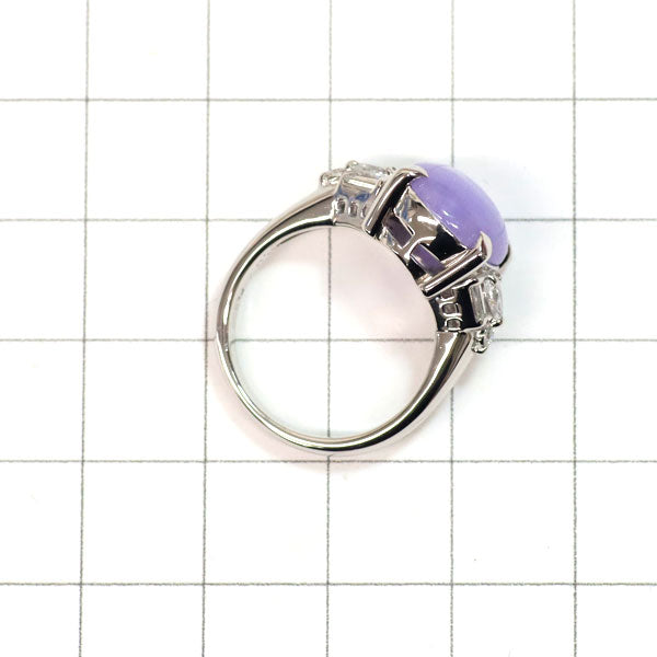 Pt900 ラベンダー翡翠 ダイヤモンド リング 5.57ct D0.44ct