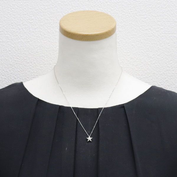 スタージュエリー K18WG ダイヤモンド ペンダントネックレス 0.16ct STAR of STARS