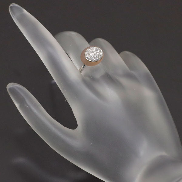Umane/ユマーヌ K18WG ローズクオーツ ダイヤモンド リング D0.61ct