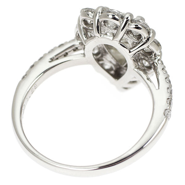 Pt900 ペアシェイプ ダイヤモンド リング 1.028ct J SI1 D1.28ct