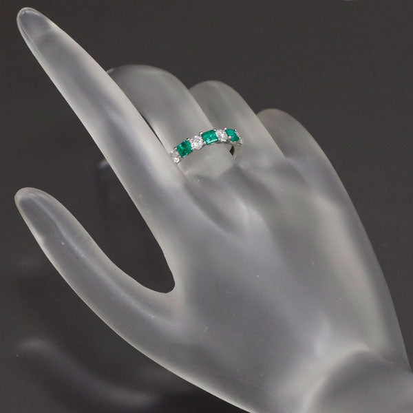 Pt900 エメラルド ダイヤモンド リング 0.55ct D0.60ct