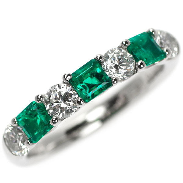 Pt900 エメラルド ダイヤモンド リング 0.55ct D0.60ct