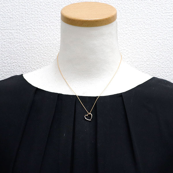 スタージュエリー K18PG ダイヤモンド ペンダントネックレス 0.07ct ハート